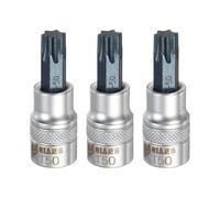 sourcing map 3Pcs Torx Bit Socket 3/8" Drive T50 S2 Steel Star Head Screwdriver Drill Bits CR-V Steel Socket Adapter for Home Auto Axle Hex Nuts Bolts Repair