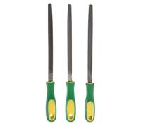 sourcing map 3pcs Triangle Coarse/Medium/Thin Cut File 8" Double Cut Teeth High Carbon Steel Hand Rasp File Plastic Handle for Metal Wood Deburring Removing