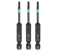 sourcing map 3pcs Triangle Screwdriver Bit 70mm / 2.76" Length S2 Steel TA25 Magnetic Screwdriver Drill Bits Power Tools with 1/4" Hex Shank for Electrician Mechanic Precision Repair