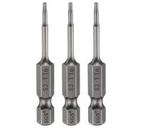 sourcing map 3pcs TT6 Security Torx Head Screwdriver Bit 2" (50mm) Long 1/4" Hex Shank Magnetic Tamper Proof 6 Point Star Screw Driver Drill Bits S2 Steel Hole Tip Industrial Power Tools