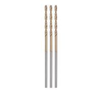 sourcing map 3pcs Twist Drill Bits 1mm Titanium Coated (HSS-E) M42 High Speed Steel 8% Cobalt Straight Shank for Stainless Steel Aluminum Alloy Metal