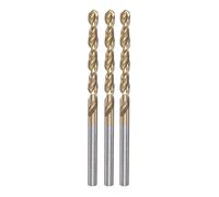 sourcing map 3pcs Twist Drill Bits 3.5mm Titanium Coated (HSS-E) M42 High Speed Steel 8% Cobalt Straight Shank for Stainless Steel Aluminum Alloy Metal