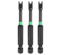 sourcing map 3pcs U Shaped Screwdriver Bit 70mm / 2.76" Length S2 Steel U8 Magnetic Screwdriver Drill Bits Power Tools with 1/4" Hex Shank for Electrician Mechanic Precision Repair