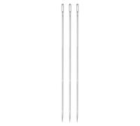 sourcing map 3PCS Upholstery Needle Large Eye Extra Long 8in Sewing Needles Straight Hand Needles Easy to Thread Stainless Steel for Furniture Leather