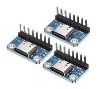 sourcing map 3Pcs USB TYPE C Breakout Board Female 2.54MM Connection with Pin Header Connector