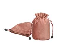 sourcing map 3Pcs Velvet Drawstring Bags, 3.5 x 5.7 Inch Dice Storage Small Pouch Gift Wrapping Bag for Wedding Party Favors, Candy Packaging, Jewelry Crystal DIY Craft, Brown