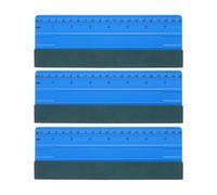 sourcing map 3pcs Vinyl Squeegee Felt Edge 7.6" Squeegee Felt Fabric Decal Vinyl Scraper with Ruler Measuring Car Wallpaper Smoothing Window Privacy Film Glass Tint Installation, Blue