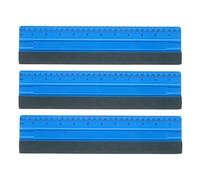 sourcing map 3pcs Vinyl Wrap Squeegee 11.8" Felt Edge Wrap Scraper with Ruler Vinyl Squeegee Window Tint Tool for Decal Wallpaper Window Car Wrapping, Blue