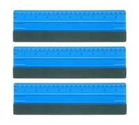 sourcing map 3pcs Vinyl Wrap Squeegee 9.8" Felt Edge Wrap Scraper with Ruler Vinyl Squeegee Window Tint Tool for Decal Wallpaper Window Car Wrapping, Blue