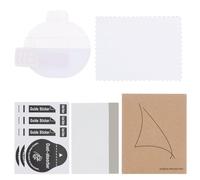 sourcing map 3pcs Watch Glass Screen Protectors 26mm HD High Definition Anti-Scratch Waterproof Universal Smartwatch Screen Protective Film with Cloth Sticker Scraping Card