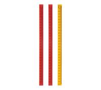 sourcing map 3pcs Whiteboard Magnetic Ruler 29cm Metric Blackboard Straight Rulers Office Measuring Tools, Coral Red Yellow