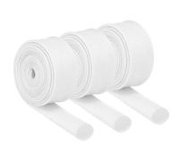 sourcing map 3Pcs Wire Insulation Braid Fire Sleeve,3.28Ft-10mm ID White, High Temp Silicone Coated Fiberglass Sleeving for Automotive Hose Lines Electrical