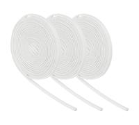 sourcing map 3Pcs Wire Insulation Braid Fire Sleeve,9.8Ft-1mm ID White, High Temp Silicone Coated Fiberglass Sleeving for Automotive Hose Lines Electrical Wiring