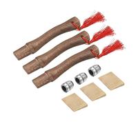 sourcing map 3pcs Wood Axe Handle Replacement 10.2" Universal Hickory Hatchet Handles with Wooden and Round Wedges for Camping Garden Axe