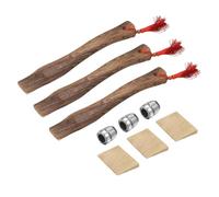 sourcing map 3pcs Wood Axe Handle Replacement 13" Universal Hickory Hatchet Handles with Wooden and Round Wedges for Camping Garden Axe