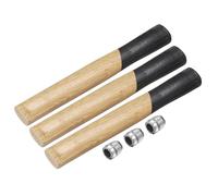sourcing map 3pcs Wood Sledge Hammer Handle 10.2" Hammer Wooden Replacement Handles with Round Wedges for 2lb Round Octagonal Head Decking Framing Carpentry Construction DIY Sledge Axe Tools