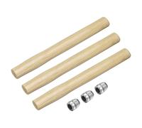sourcing map 3pcs Wood Sledge Hammer Handle 12.2" Hammer Wooden Replacement Handles with Round Wedges for 4lb Round Octagonal Head Decking Framing Carpentry Construction DIY Sledge Axe Tools