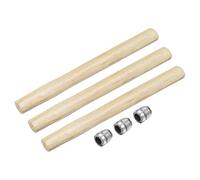 sourcing map 3pcs Wood Sledge Hammer Handle 14.6" Hammer Wooden Handles | with Round Wedges for 4lb Round Octagonal Head Decking Framing Carpentry Construction DIY Sledge Axe Tools