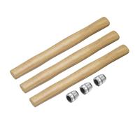 sourcing map 3pcs Wood Sledge Hammer Handle 14" Hammer Wooden Replacement Handles with Round Wedges for 2lb Round Octagonal Head Decking Framing Carpentry Construction DIY Sledge Axe Tools