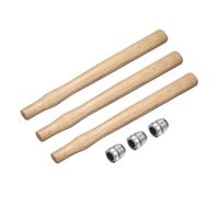 sourcing map 3pcs Wood Sledge Hammer Handle 15.2" Hammer Wooden Replacement Handles with Round Wedges for 4lb Round Octagonal Head Decking Framing Carpentry Construction DIY Sledge Axe Tools