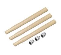 sourcing map 3pcs Wood Sledge Hammer Handle 15.4" Hammer Wooden Replacement Handles with Round Wedges for 2lb Round Octagonal Head Decking Framing Carpentry Construction DIY Sledge Axe Tools