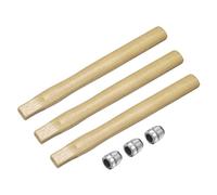 sourcing map 3pcs Wood Sledge Hammer Handle with Round Wedges 13.8" | Hammer Wooden Replacement Handles for 2lb Round Octagonal Head Decking Framing Carpentry Construction DIY Sledge Axe Tools