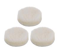 sourcing map 3pcs Wool Buffing Pads, 3 inch Polishing Pad Car Auto Buffing Pads Wool Polishing Buffing Pad Hook and Loop for Car Polishing, Buffing and Cutting
