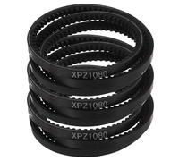 sourcing map 3pcs XPZ1080 EPDM V-Belt, Wedge Section Cut Edge Cogged Industrial Rubber V Belt 10mm Width x 1080mm Pitch Circumference
