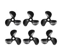 sourcing map 3Set RC Boat Propeller, 3 Blades Propellers 3mm Hole Dia 25mm OD CW Clockwise Rotating Drill Propeller for RC Boat, DIY Ship Model, Black