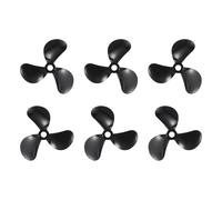 sourcing map 3Set RC Boat Propeller, 3 Blades Propellers 4mm Hole Dia 40mm OD CW Clockwise Rotating Drill Propeller for RC Boat, DIY Ship Model, Black