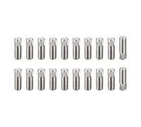 sourcing map 3x10mm 304 Stainless Steel Dowel Pins, 20Pcs Knurled Head Flat Chamfered End Dowel Pin, Wood Bunk Bed Shelf Pegs Support Shelves Fasten Elements