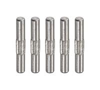 sourcing map 3x20mm 304 Stainless Steel Dowel Pins, 5Pcs Center Knurled Flat Chamfered End Dowel Pin, Wood Bunk Bed Shelf Pegs Support Shelves Fasten Elements