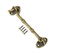 sourcing map 4.1" Cabin Hooks Eye Latch Door Gate Swivel Window Brass Hook with Mounting Screws Antique Bronze 1pcs