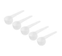 sourcing map 4.1" x 1.4" 10g Long Handle Plastic Measuring Spoons Reusable, 20Pcs Clear Measuring Spoons Round Bottom for Powders, Granules, Coffee, Baking Supplies and Protein