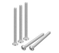 sourcing map #4-40x1-1/2" Pan Head Machine Screws,50Pcs | 304 Stainless Steel Screw,Phillips Drive,Fully Threaded,Bright Finish