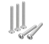 sourcing map #4-40x1" Pan Head Machine Screws, 304 Stainless Steel Screw, Phillips Drive, Fully Threaded, Bright Finish, Pack of 20