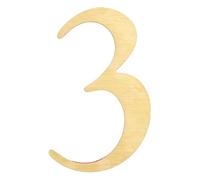 sourcing map 4.5cm Height Solid Brass House Numbers for Outside, Self Adhesive Mailbox Numbers for Wall Decor, Door Apartment Office Hotel Room Street Address, Easy to Stick (Numeric 3)