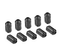 sourcing map 4.7-6.7mm Ferrite Cores Ring Clip-On RFI EMI Noise Suppression Filter Cable Clip, Black 10pcs
