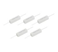 sourcing map 4.7 Ohm Ceramic Cement Resistor, 7W Power Wirewound Horizontal Cement Resistor Kit Tolerance 5% for Audio Equipment Power Adapters Frequency Divider Circuit Board(Pack of 5)