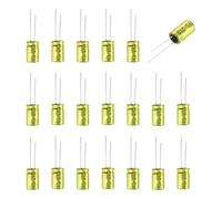 sourcing map 4.7uF 100V Non-Polarized Electrolytic Capacitor, 10mm x 17mm Aluminum Audio Capacitors for DIY Projects Audio Tweeter Frequency Divider Pack of 20