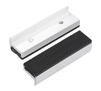 sourcing map 4" Aluminum Vise Jaws with Magnetic, Rubber Pads Covers for Woodworking, DIY Making, Plumbing 1 Pair