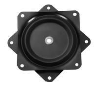 sourcing map 4" Bar Stool Swivel Replacement, 360° Rotation Lazy Susan Turntable, Square Semi-Ball Bearing Seat Swivel Base Mount Plate for Recliner Chair or Table, Black (100x1mm)