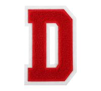 sourcing map 4" Chenille Letter Patches,Red Chenille Initial A-Z Embroidered Patches Sew Iron on for DIY Supplies T-Shirt Clothing Jacket Bag (Letter D)