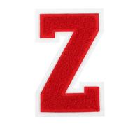 sourcing map 4" Chenille Letter Patches,Red Chenille Initial A-Z Embroidered Patches Sew Iron on for DIY Supplies T-Shirt Clothing Jacket Bag (Letter Z)