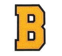 sourcing map 4" Chenille Letter Patches,Yellow Chenille Initial A-Z Embroidered Patches Sew Iron on for DIY Supplies T-Shirt Clothing Jacket Bag (Letter B)