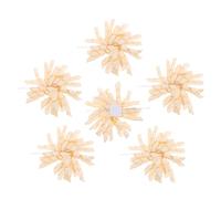 sourcing map 4" Curly Bows for Gift Wrapping, 6 Pcs Self Adhesive Twist Tie Grosgrain Ribbon Bow for Treat Bag Christmas Birthday Gift Box Party Favors Decor, Rose Gold