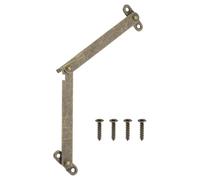 sourcing map 4" Folding Lid Support Hinges, Lift Up Stay Hinge, 180 Degree Rotatable Iron Hinges with Screws for Wooden Boxes Jewelry Case Display, Bronze