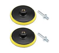 sourcing map 4" Hook and Loop Backing Pad Sanding Polishing Backer Plate with M10 Drill Adapter for Random Orbit Sander Polisher Buffer 2pcs