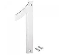 sourcing map 4 Inch 304 Stainless Steel House Number Polishing for Door Mailbox(Number 1)