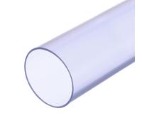 sourcing map 4 Inch Clear PVC Rigid Pipe 100mm ID 110mm OD 14" High Impact for Water Pipe, Aquarium, Fish Tank, Greenhouse Garden, Clear Blue